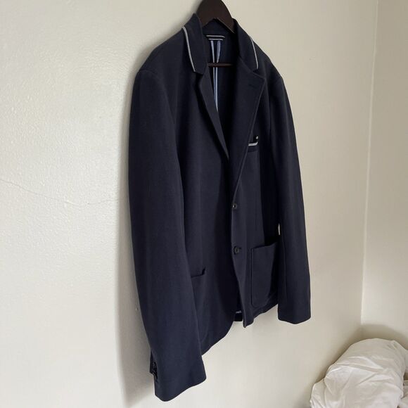 Gant Pique Weekender Fit Mens Summer Blazer Sportcoat Jacket, Dark Navy- Sz 50 - Picture 5 of 9